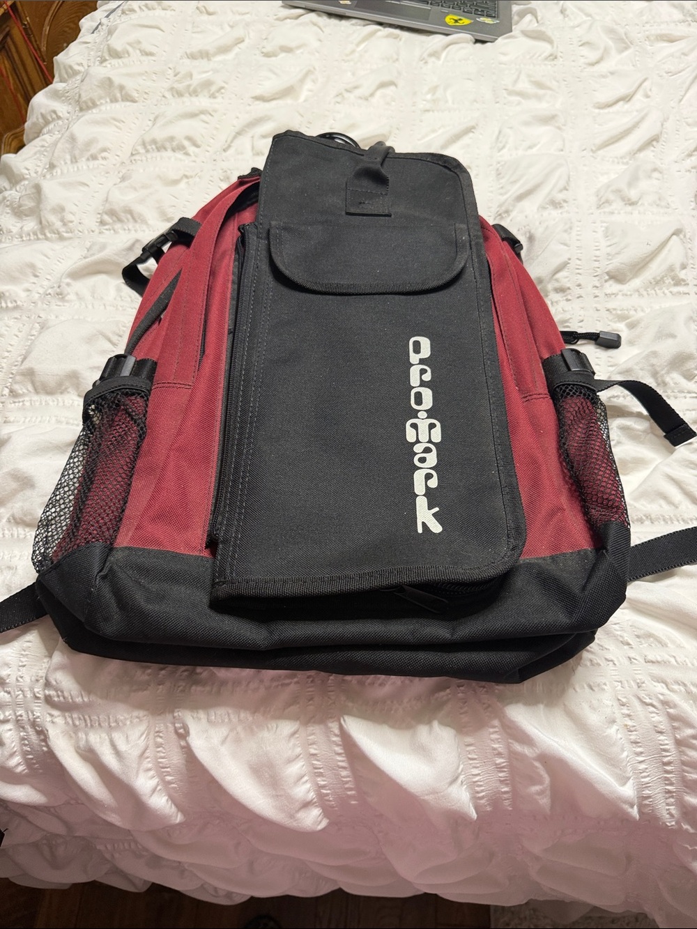 Maroon & Black Everyday Men's Backpack with Front Organizer